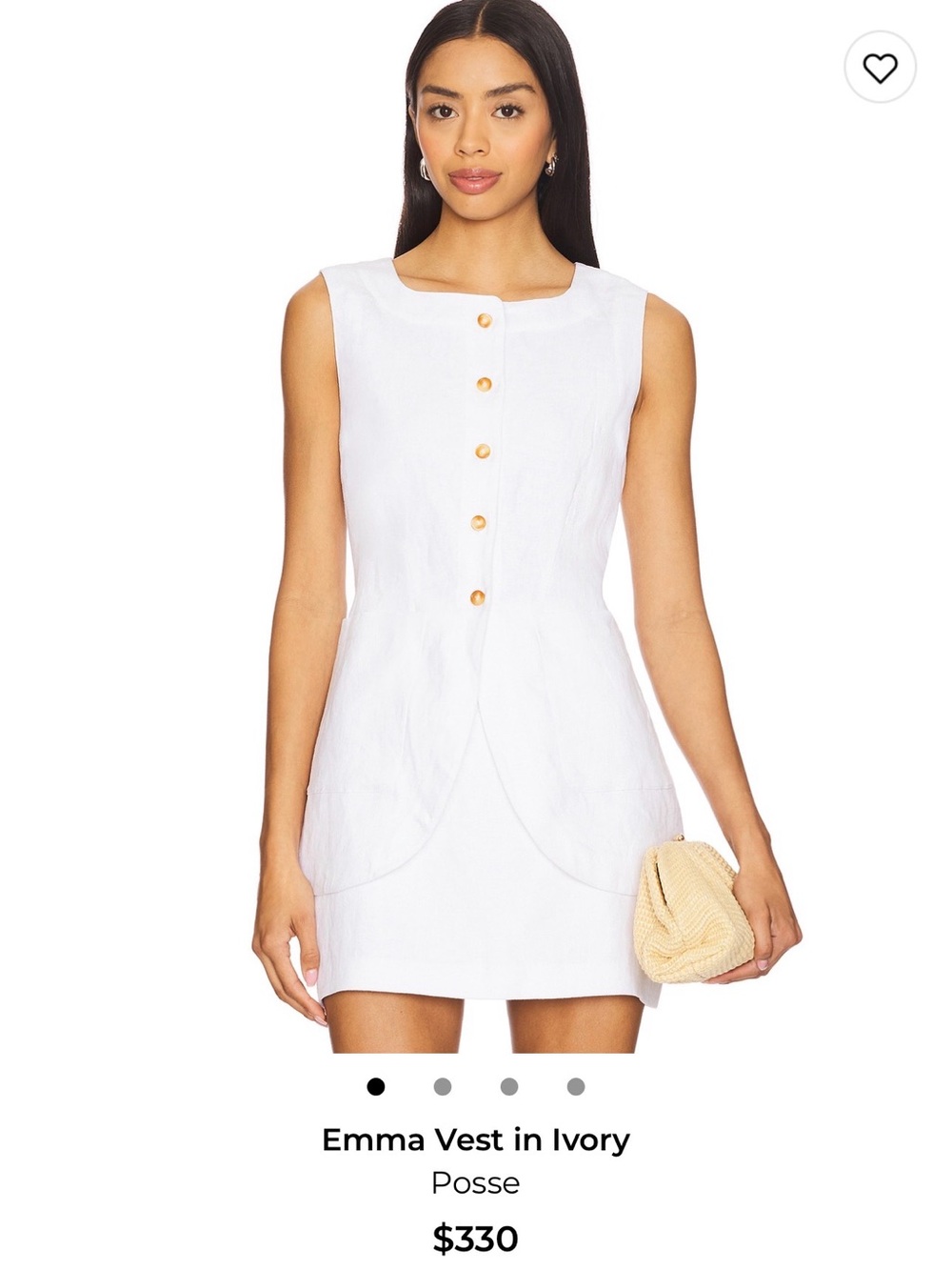 Posse Emma Vest in Ivory - Great condtion. Size XS.
